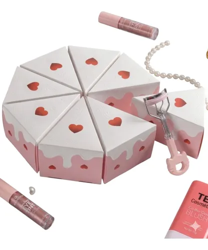 Beauty Box Cake Con Maquillaje Y Accesorios.