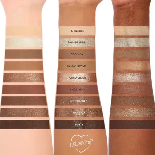 Paleta de Sombras ColourPop Going Coconuts 9 Tonos Mate