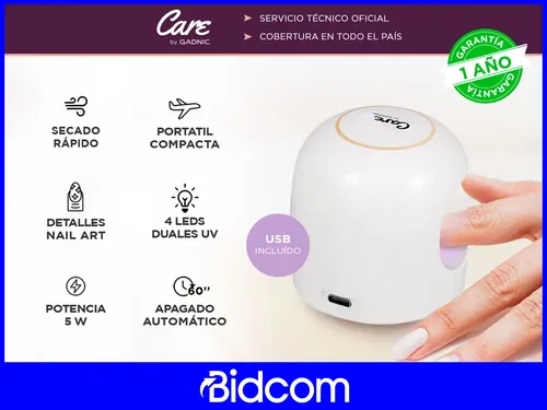 Mini Lámpara Led Uv Gadnic Cabina Para Uña Individual Sensor