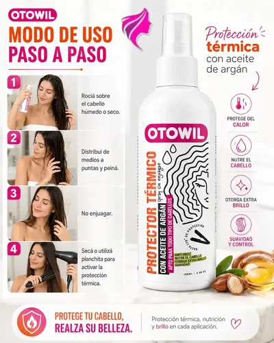 Protector Termico En Spray + Aceite Argan Anti-frizz X180ml
