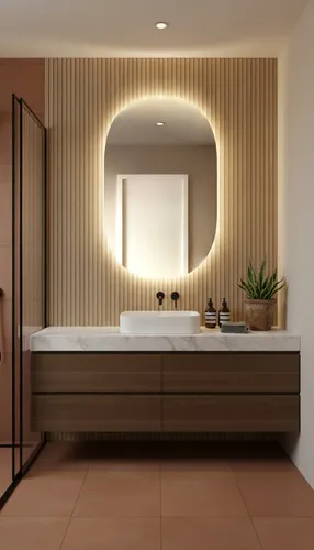 Espejo Ovalado 80×60 Con Luz Led Integrada