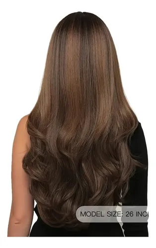 Peluca Mujer Aspecto Natural 66cm. Peluca Larga Y Ondulada