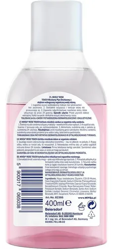 Nivea Agua Micelar Doble Fase Rose Touch 400 Ml