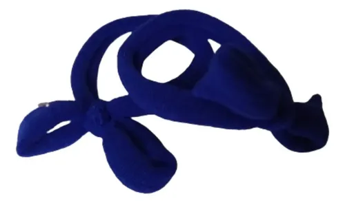 Par De Gomitas Moño De Moda Accesorio Para El Pelo Color Azul Francia Mono