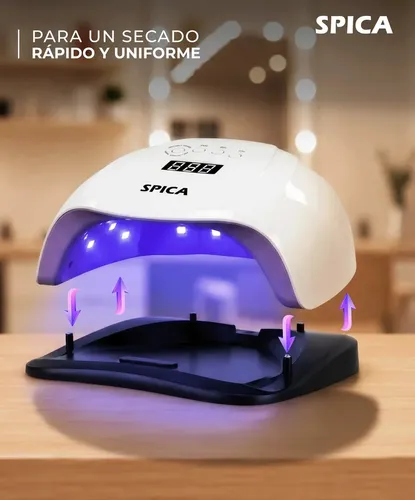 Cabina Led De Uñas 54w Spica Luz Uv Secador Manos Pies Color Blanco