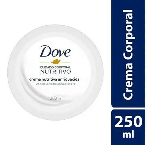 Dove Crema Nutritiva Enriquecida Humecta Piel Seca 250ml