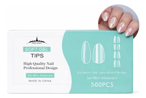 Tips Soft Gel Y Press On Mini X500 Paris Night Caja