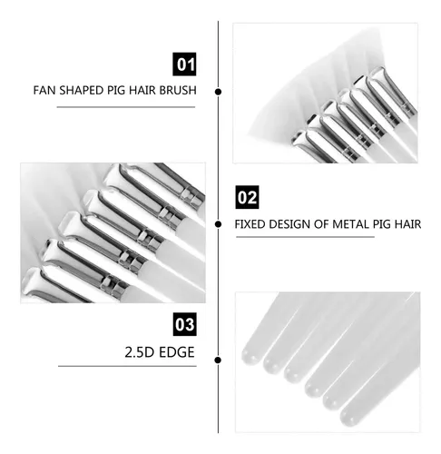 Brocha De Maquillaje Para Rostro Y Fan Brush Facial