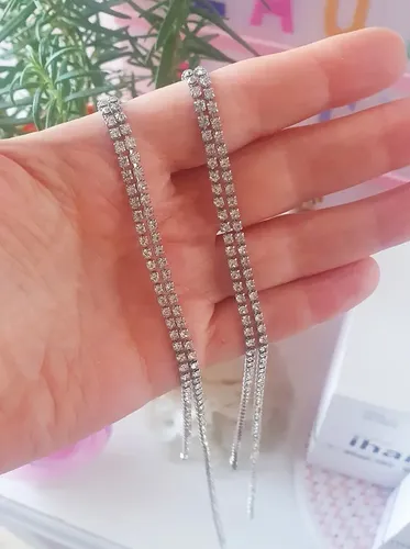 2u Tira Extension Para Cabello Cristales Blanco Cristal 2mm