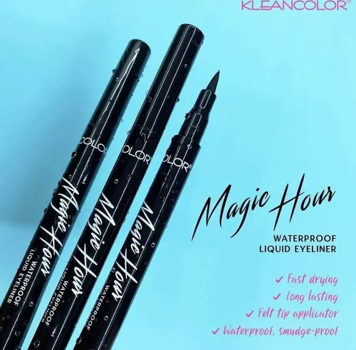 Delineador Líquido Negro Klenacolor Waterproof Larga Duración