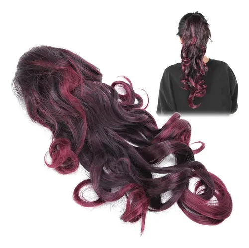 Extensiones De Cabello, Peluca, Larga Y Rizada, Con Pinza
