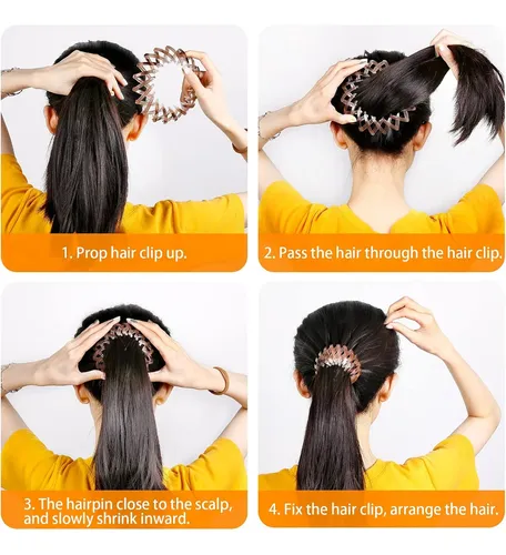 3 Cintas Para El Pelo Con Forma De Nido De Pájaro, Pinza Aut