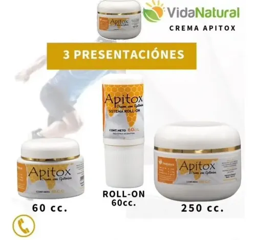 Apitox Crema X 250 G Calma El Dolor De Verdad Reuma Artrosis