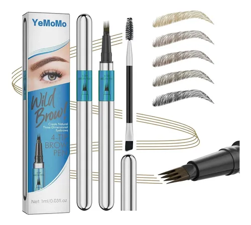Lápiz De Cejas Wild Brows 4 Puntas Yanqina 1ml Marrón