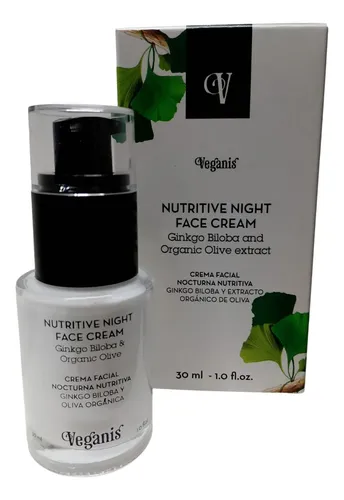 Crema Facial Nocturna Nutritiva Ginkgo Biloba 30ml Veganis