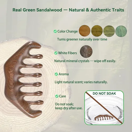Masajeador Papipapiqiao De Sándalo Verde Gua Sha