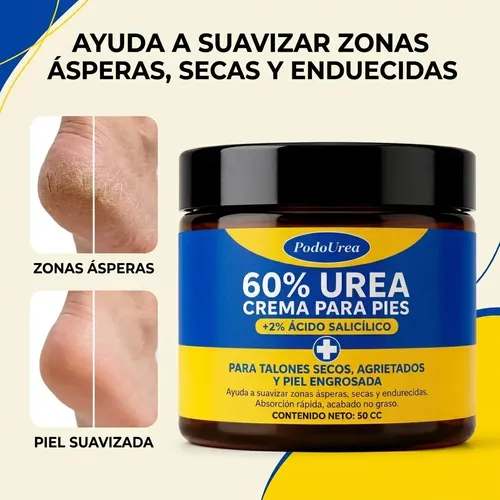 Podourea Crema Para Pies 60% Urea Ideal Pie Diabetico 50cc