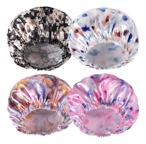 4 Piezas: Gorros De Ducha Para Mujeres, Cómodo Y Suave Flower C 4 Pcs/set