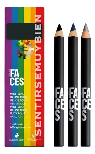 Natura Faces Mini Lápices Delineadores Para Ojos X3 Vto 9/26