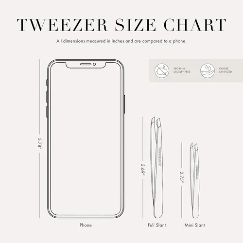 Pinza Clásica Tweezerman Mini Slant De Acero Inoxidable
