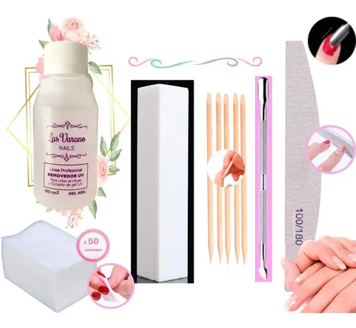 Kit Removedor De Esmalte, Lima Repujador Wippes Semipermanen