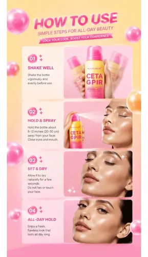 Spray Fijador De Maquillaje Para Acabado Natural 1#