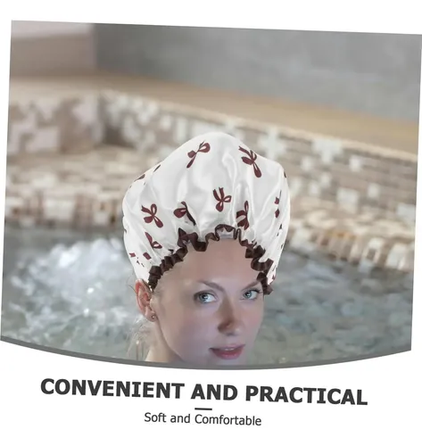 Gorro De Ducha Elástico Para Mujer, Cabello Rizado, Reutiliz