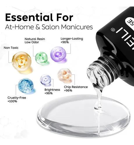 Aimeili Gel Base/top Coat Vegano Hema-free Para Uñas