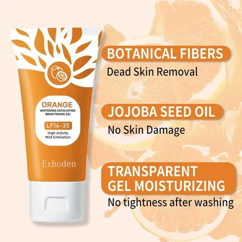 Orange Exfoliating Gel Scrub For Face, Moisturizing Orange 1.7 Fl Oz (pack Of 3)