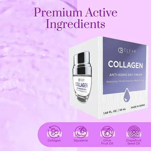 Crema Facial Hidratante Colágeno Clear Beauty 48ml