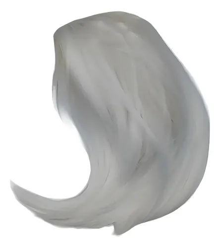 Peluca 40cm Corta Bob Carre Simil Natural Diaria Teatro Tamaño De La Base 40 Cm Tono 60 Blanco