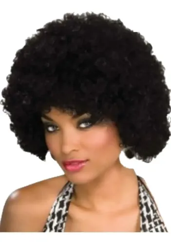 Peluca Afro Negra X1