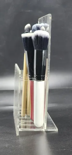 Organizador Acrílico Para Brochas Maquillaje 6 Ubicaciónes