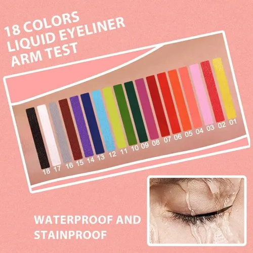 Delineador De Ojos Líquido Verde Oscuro Evpct 1pcs