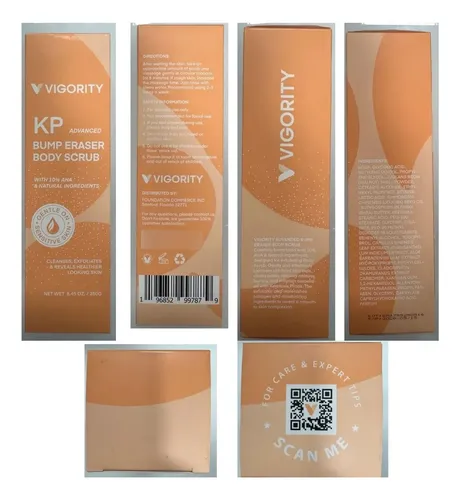 Exfoliante Corporal Y Loción Vigority Kp 250g+150ml Aha/