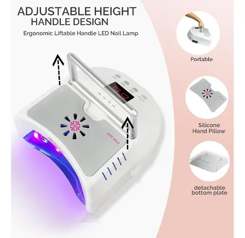 Lámpara De Uñas Inalámbrica Obegoo Uv Led 5200mah Blanco