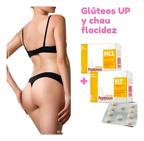 Duo Peptonas Músculo Y Elastina Linfar Gluteos Sin Flaccidez