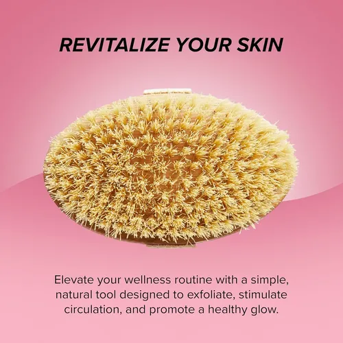Cepillo Corporal Seco Bambú Cerdas Naturales Exfoliante