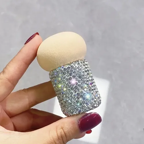 Esponja De Maquillaje Para Decoración Con Diamantes De Imita