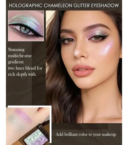 Sombra De Ojos Holográfica Multicolor Lysd 01# Macaron