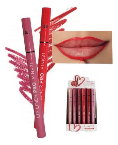 Delineador Labios Crayon Larga Duracion Lipliner Pro Pink21 Color 02