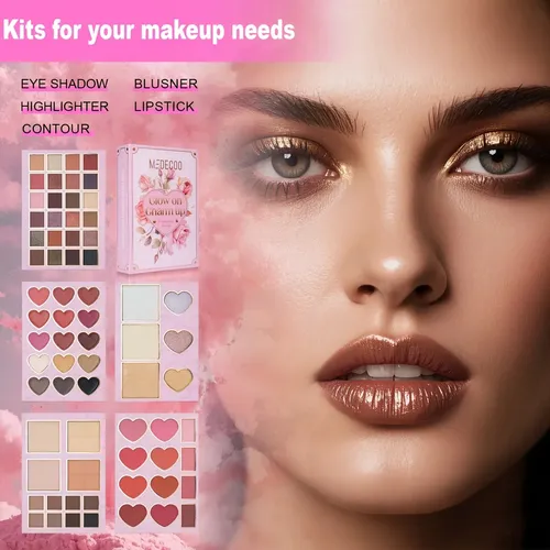 Kit De Maquillaje De Una Pieza, Paleta De Colores Faciales