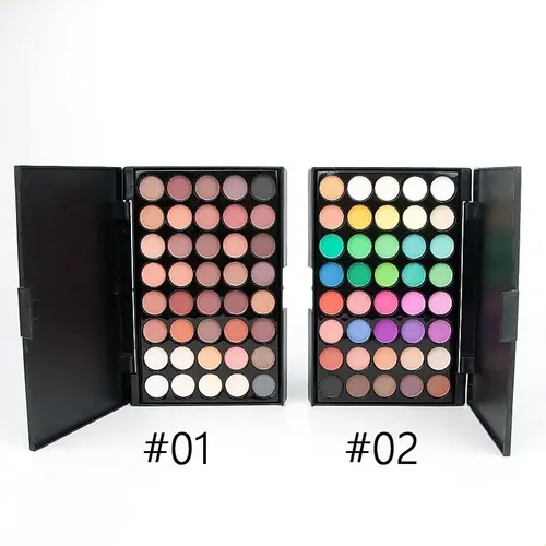 Paleta De Sombras De Ojos De 40 Colores, Libro De Plástico E