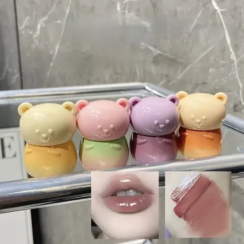 Gege Bear Lip Gloss Osito Cute Maquillaje Estilo Coreano