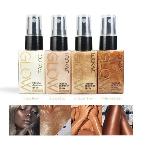 Spray Fijador Iluminador Líquido, Bruma De Maquillaje Shimme