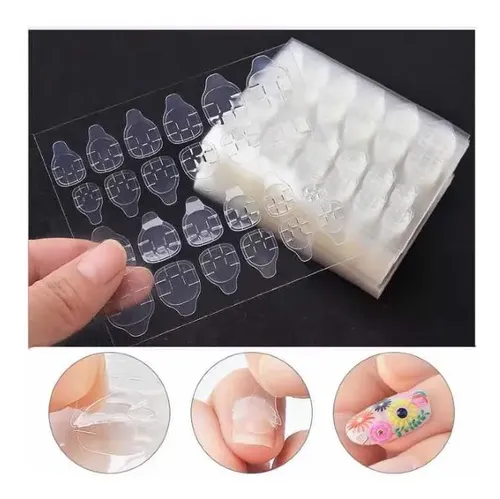 Sticker Adhesivo Pegamento Para Tips Uñas Postizas Cinta