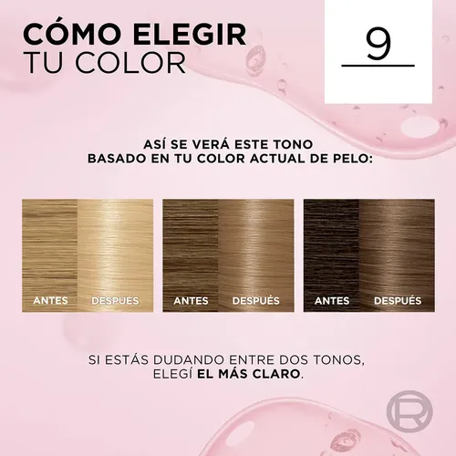 Kit Tintura Excellence Creme Tono 9 Rubio Muy Claro
