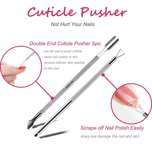 Hoewina Kit Quita Esmalte Gel 10 Clips Rosa