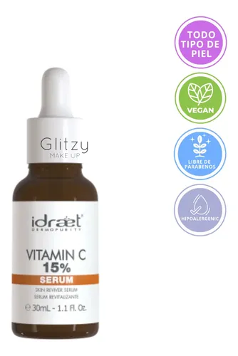 Serum Vitamina C 15% Revitalizante Piel Luminosa 30gr Idraet