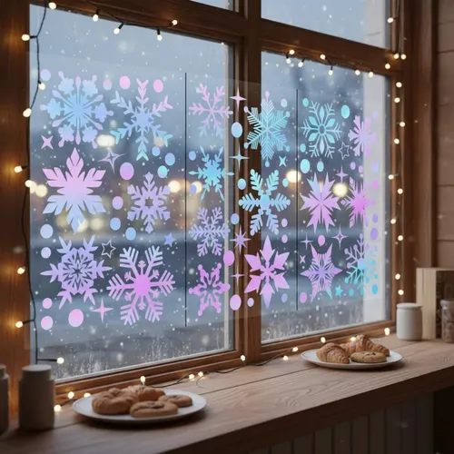 3 Láminas Calcomanías Luminosas De Diseños Helados Efecto